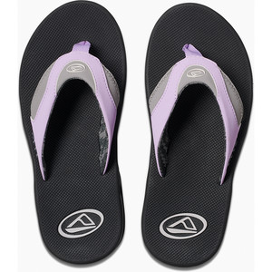 2019 Reef Womens Fanning Sandals / Flip Flops Grey / Purple RF001626